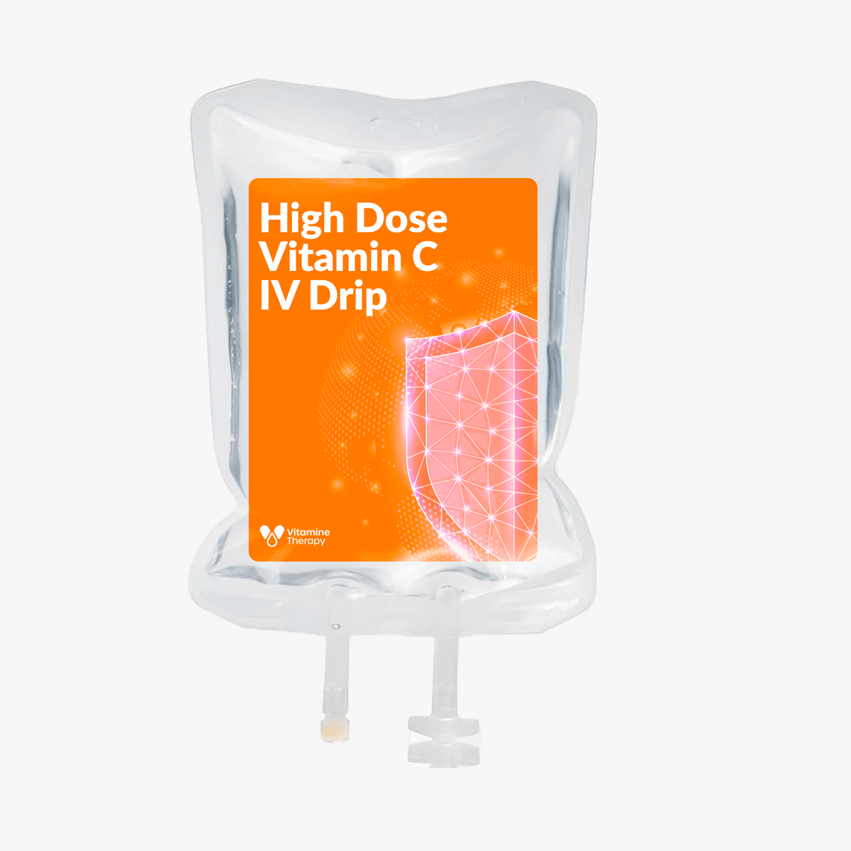 High-dose vitamin C IV therapy bag for immune defense and wellness