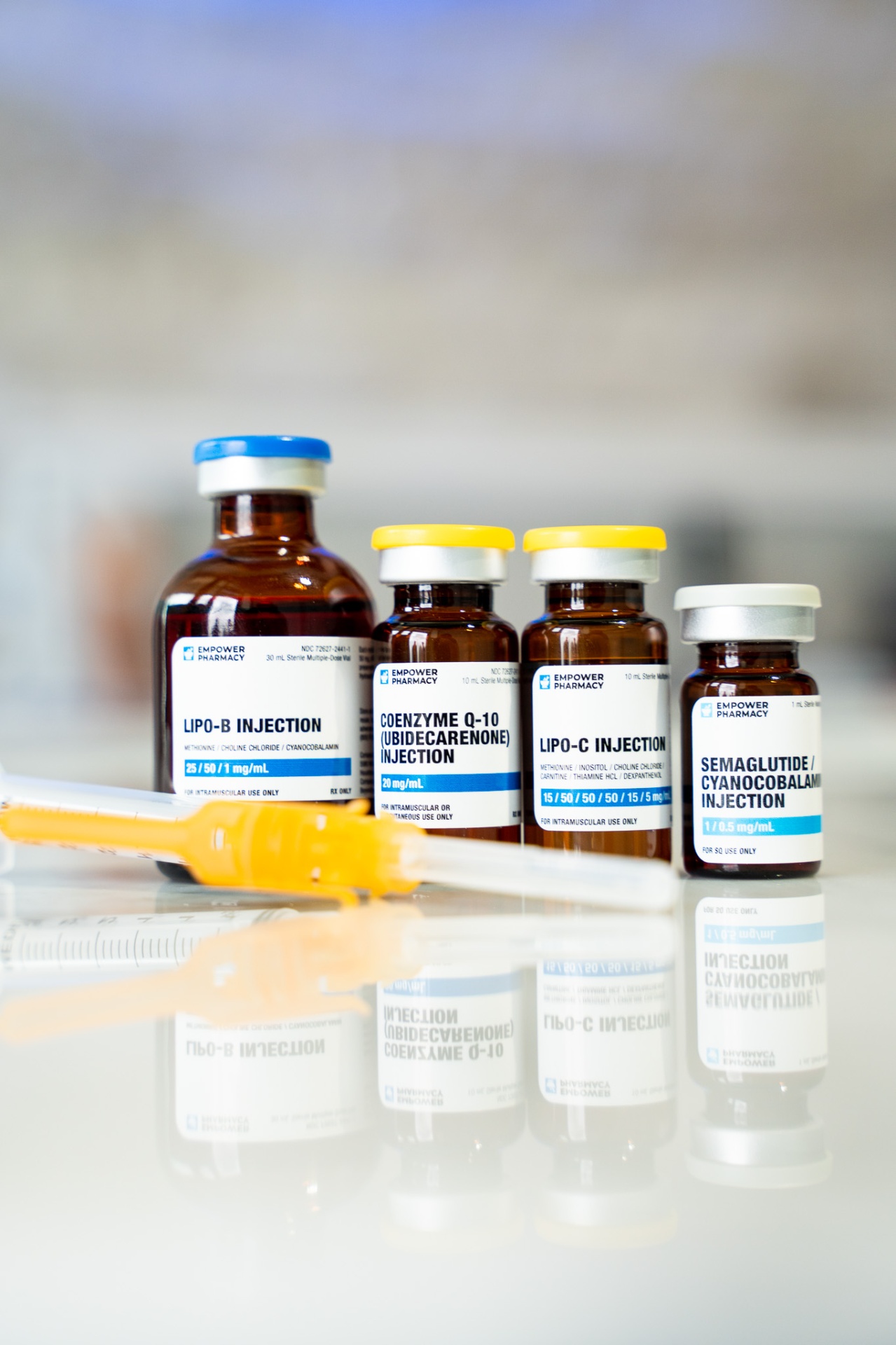 iCRYO Guilderland IM shot menu vials
