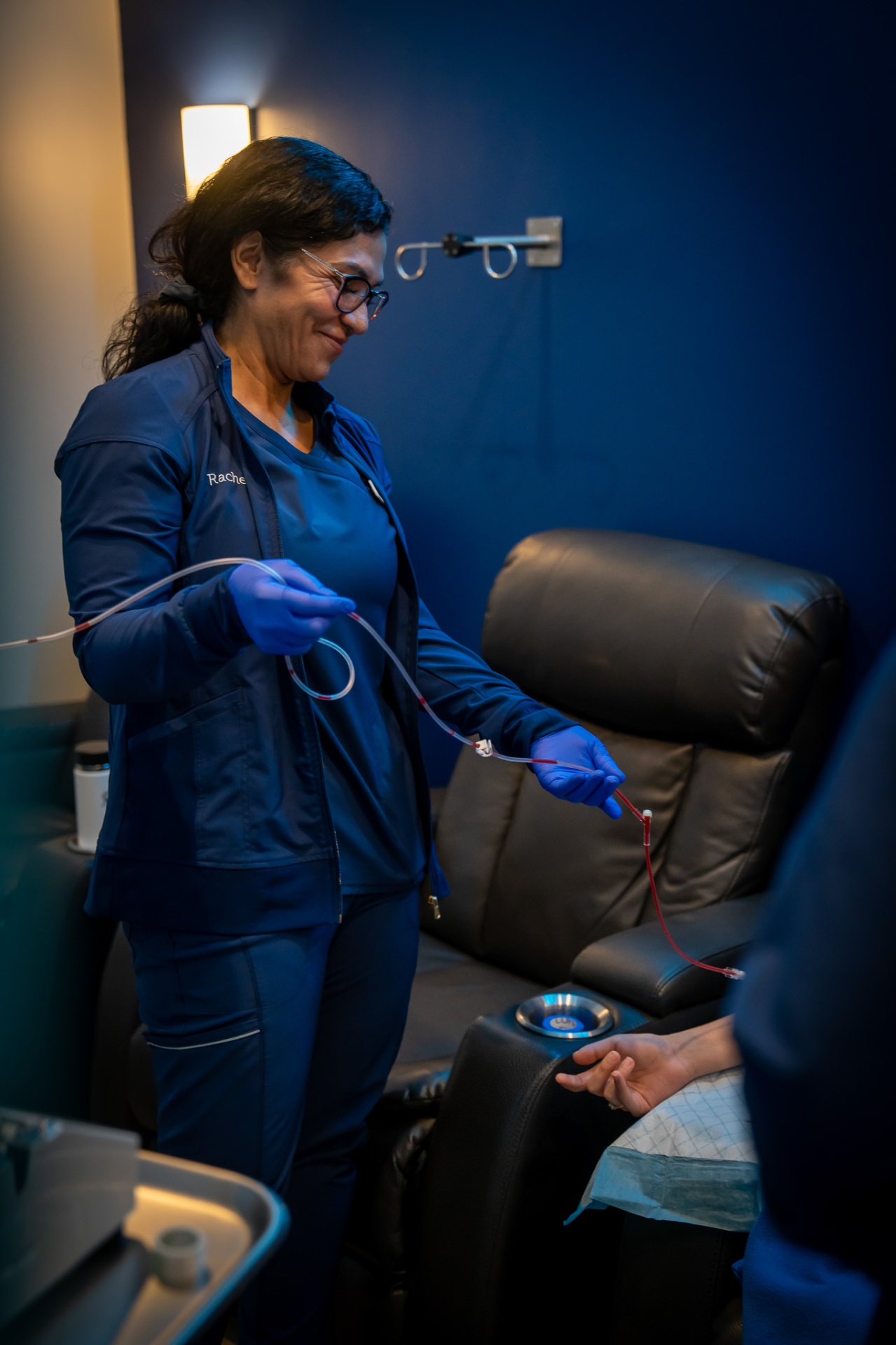 RN monitoring during ozone UV IV session at iCRYO Guilderland